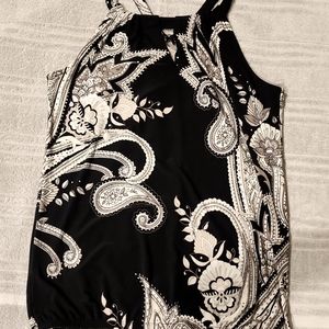 INC International Concepts Razor Back Paisley tank top